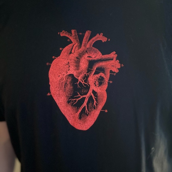 American Apparel, Anatomy of a heart T-shirt, new condition. Sz: XXL - Picture 2 of 6